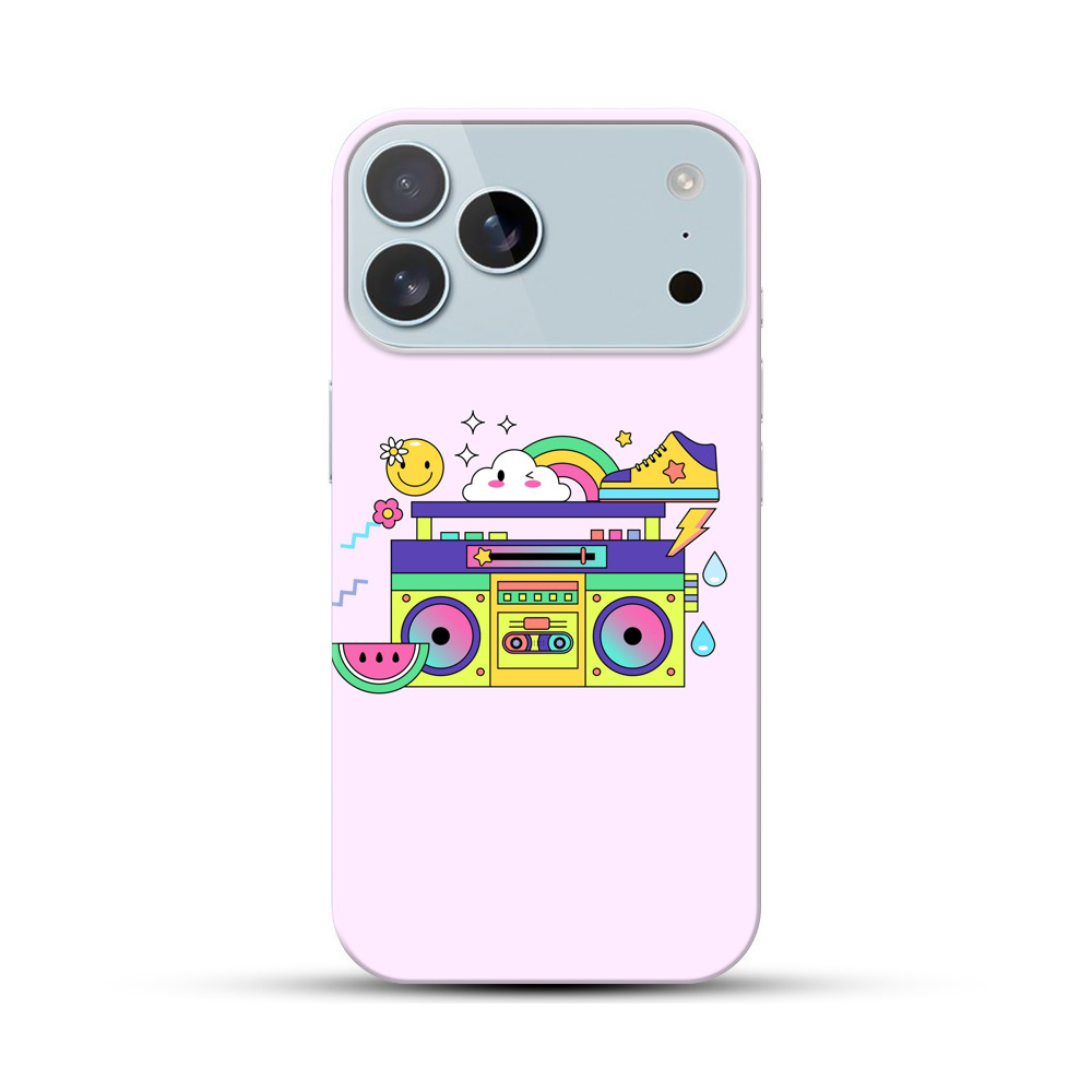 カラフルなブームボックス iPhone 17 Pro Maxオリジナルハードケース