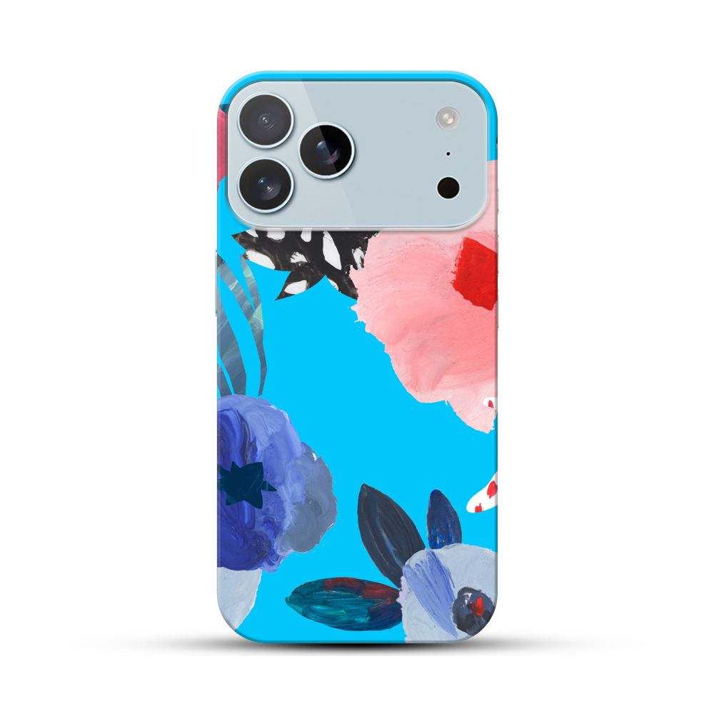 カラフルな抽象花模様 iPhone 17 Pro Maxオリジナルハードケース