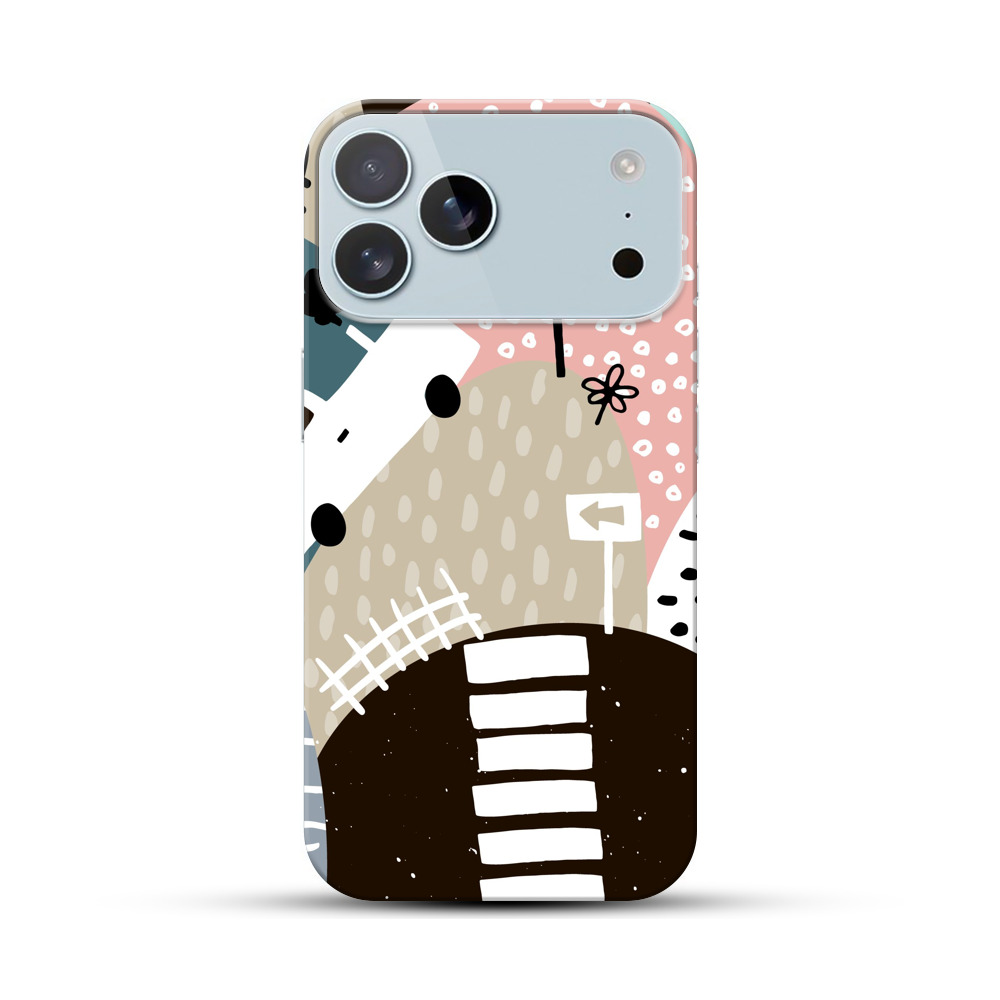 カラフルな道路と車 iPhone 17 Pro Maxオリジナルハードケース