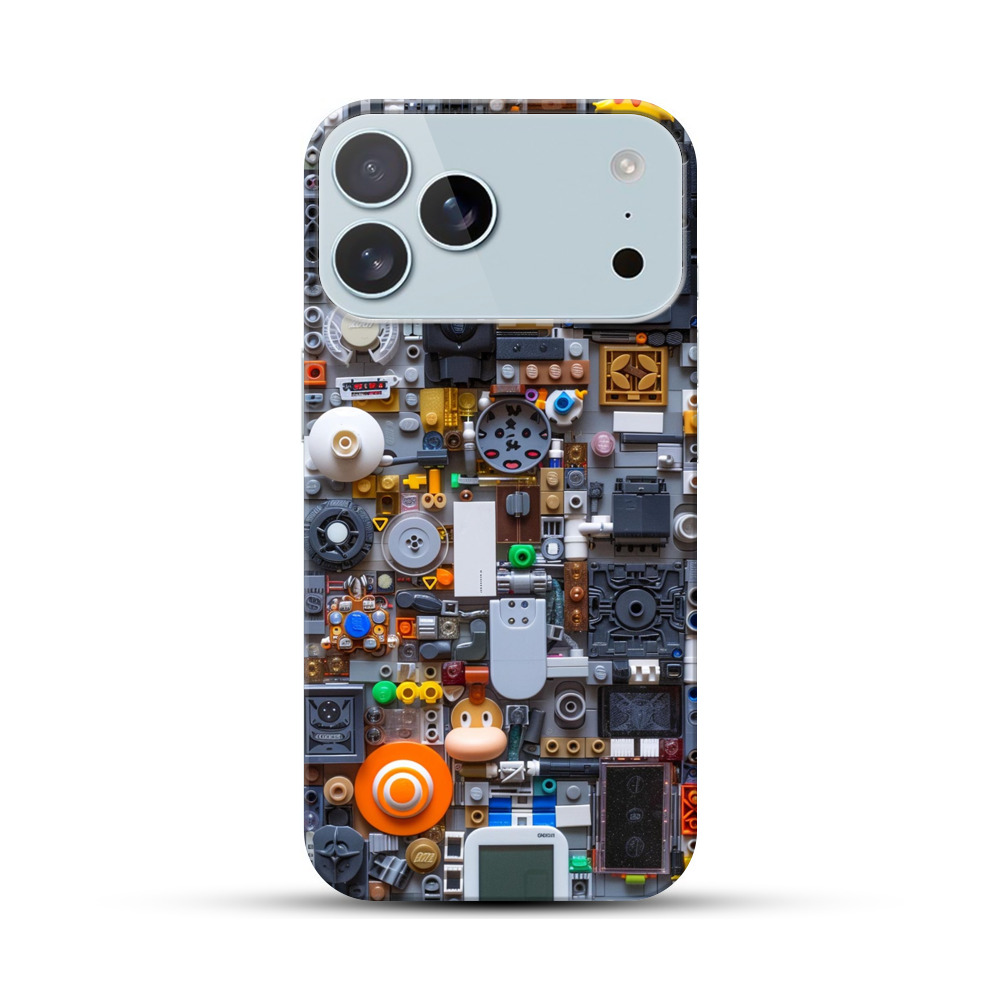 カラフルな部品アート iPhone 17 Pro Maxオリジナルハードケース