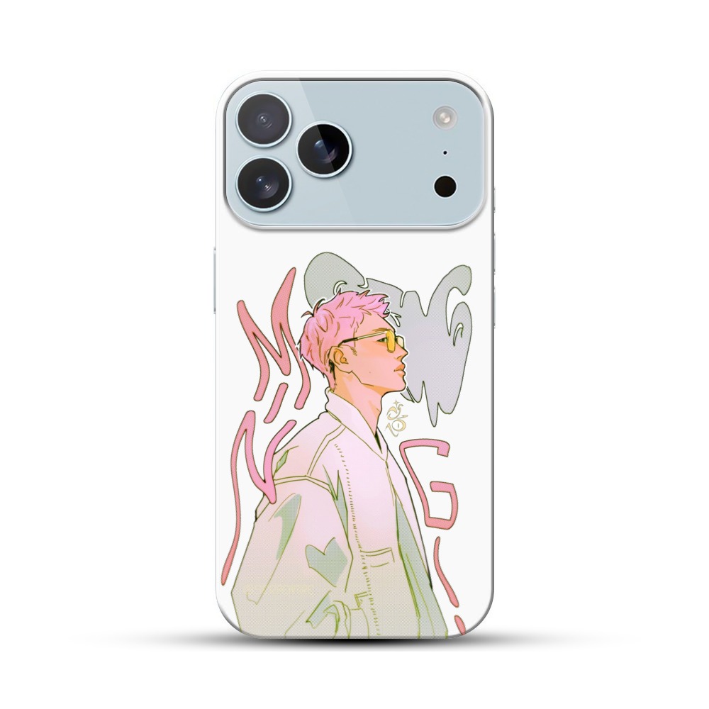 カラフルな髪の男性の横顔 iPhone 17 Pro Maxオリジナルハードケース