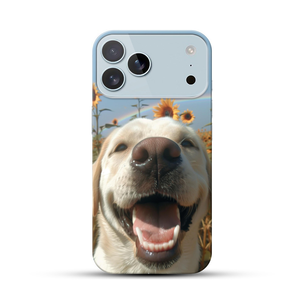 ひまわりと犬 iPhone 17 Pro Maxオリジナルハードケース