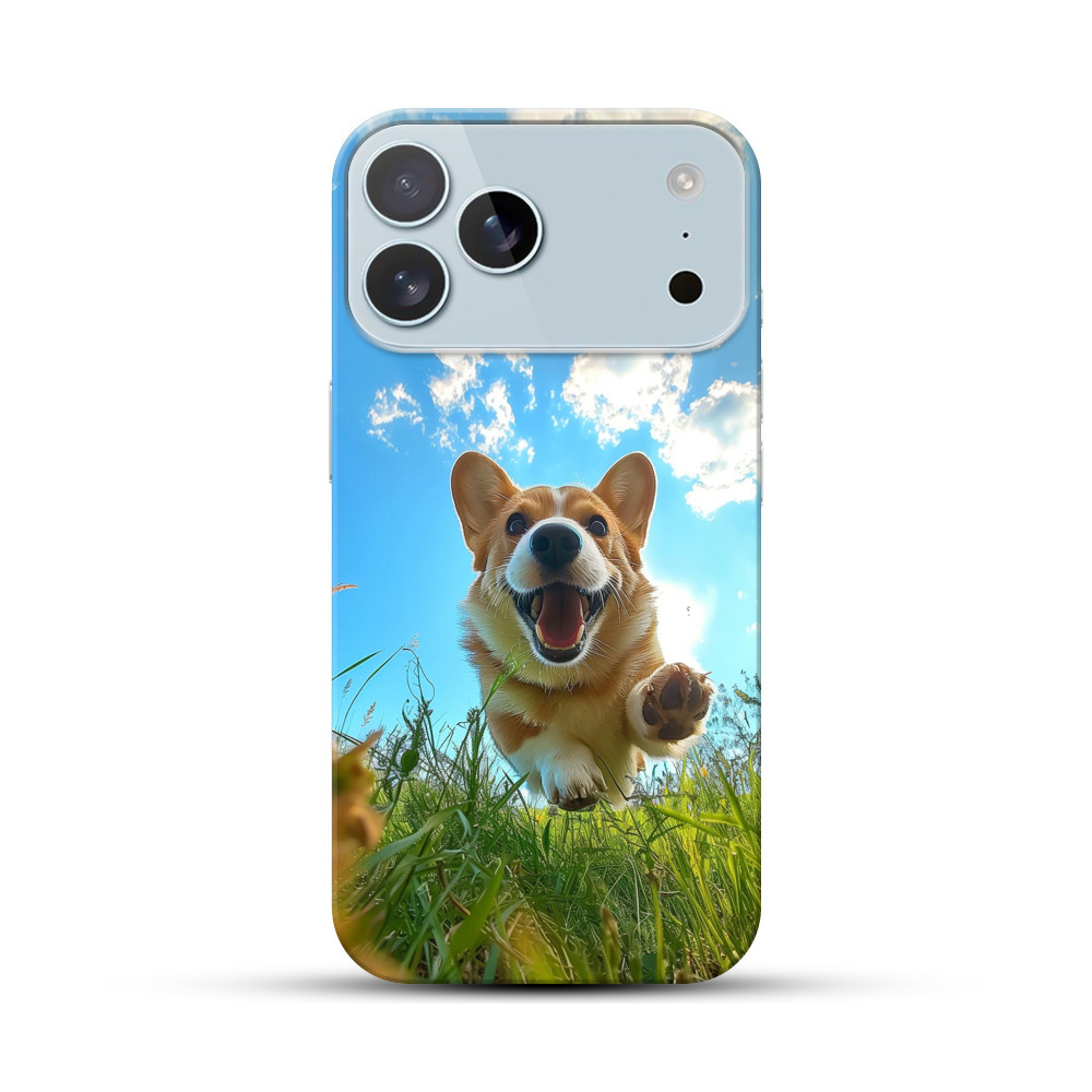 笑顔の元気なコーギー iPhone 17 Pro Maxオリジナルハードケース