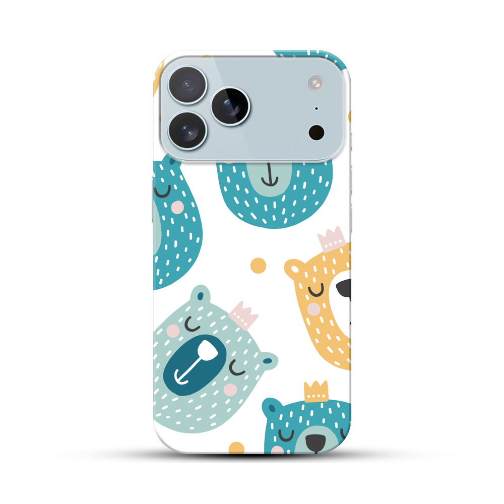 かわいいクマのパターン iPhone 17 Pro Maxオリジナルハードケース