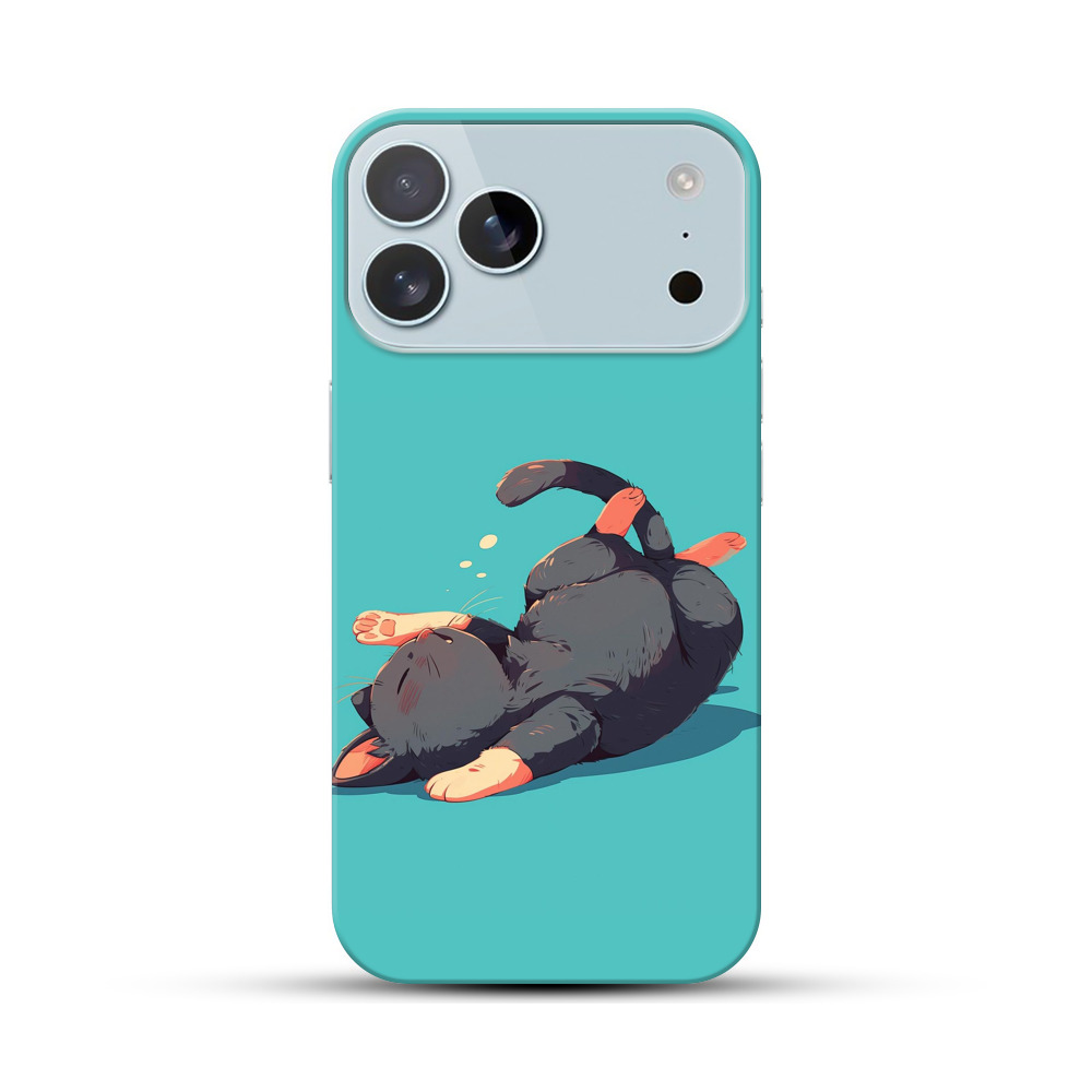 かわいい黒猫 iPhone 17 Pro Maxオリジナルハードケース