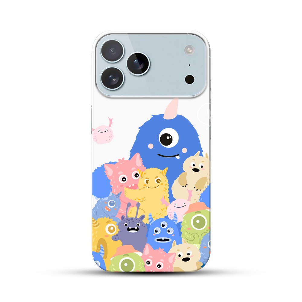 かわいいモンスターの集合 iPhone 17 Pro Maxオリジナルハードケース