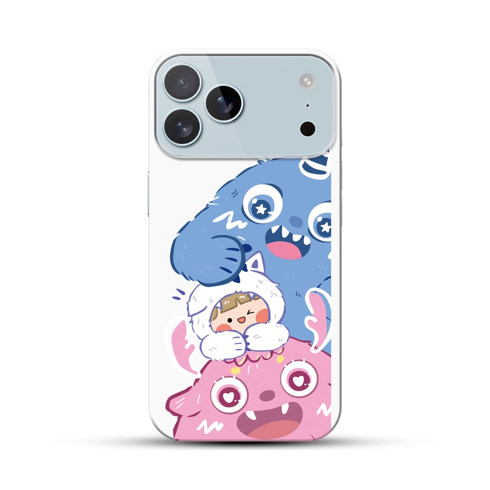 かわいいモンスターと子ども iPhone 17 Pro Maxオリジナルハードケース
