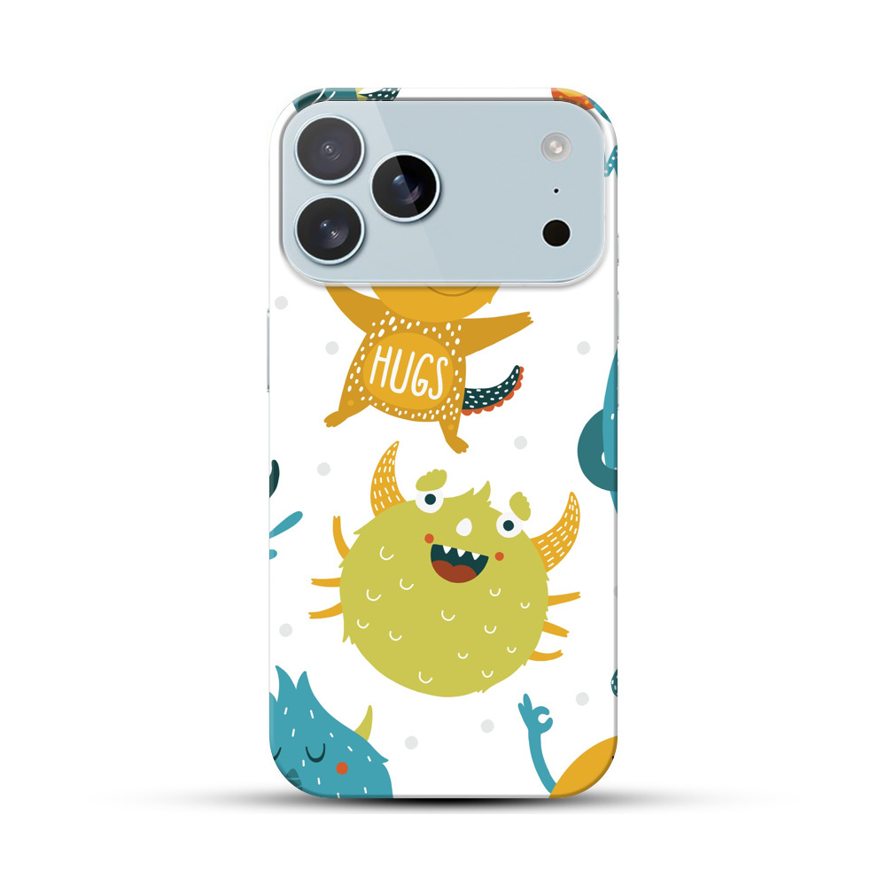 かわいいモンスターのパターン iPhone 17 Pro Maxオリジナルハードケース