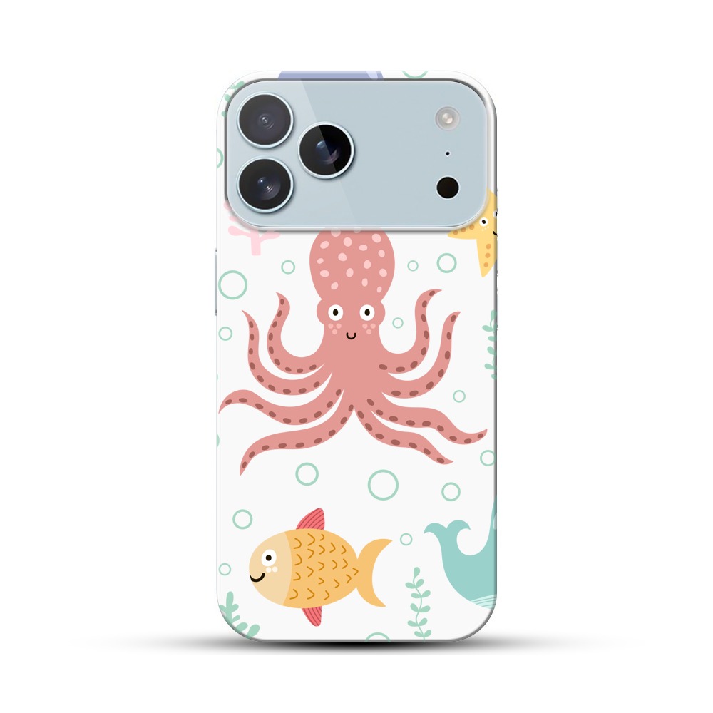 かわいい海の生き物たちのパターン marine-life かわいい海の生き物たちのパターン marine-life