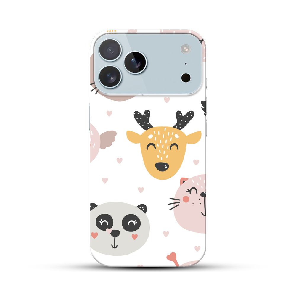 かわいい動物の顔 iPhone 17 Pro Maxオリジナルハードケース