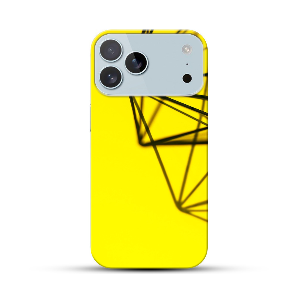 幾何学的な影と黄色 iPhone 17 Pro Maxオリジナルハードケース