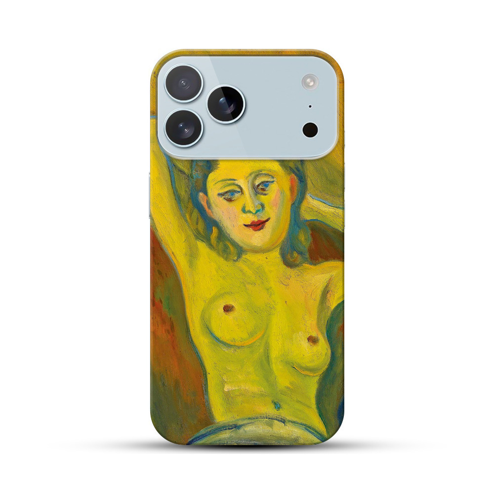 黄緑色のヌードポートレート iPhone 17 Pro Maxオリジナルハードケース