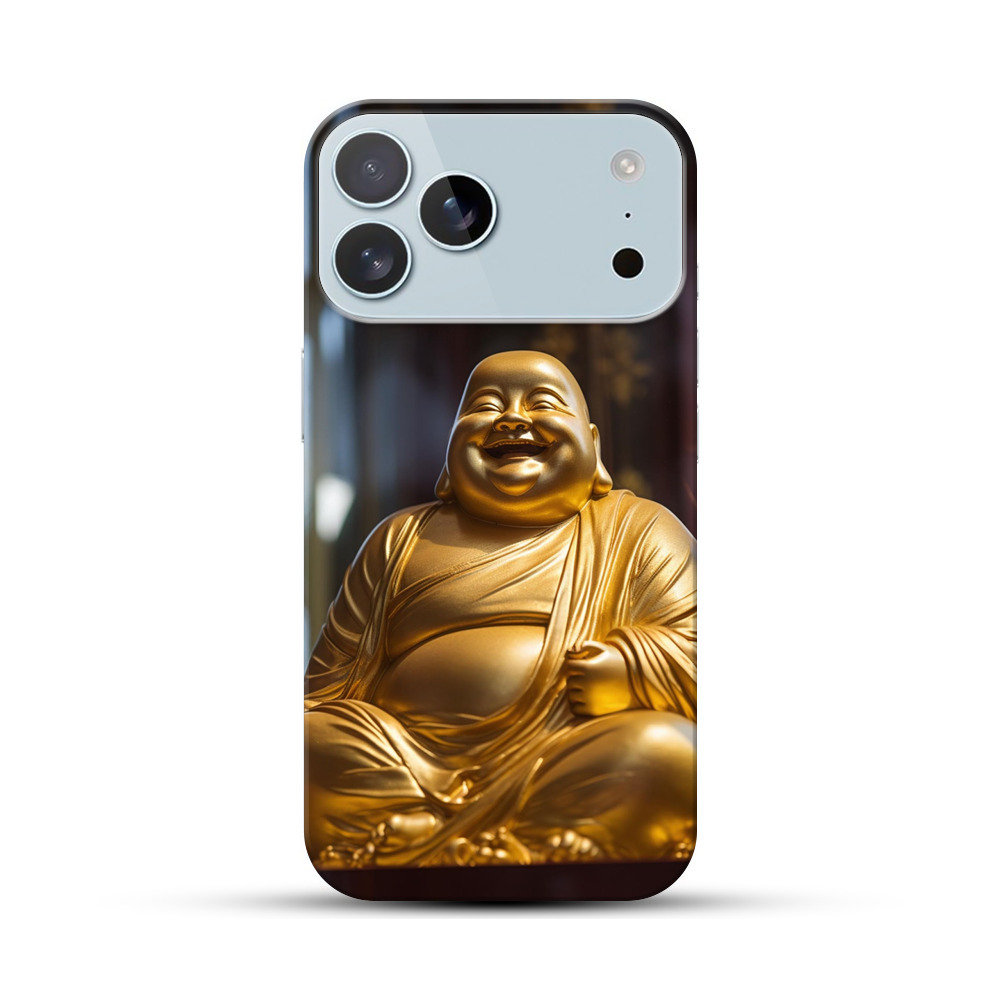 黄金色の笑う仏像 iPhone 17 Pro Maxオリジナルハードケース