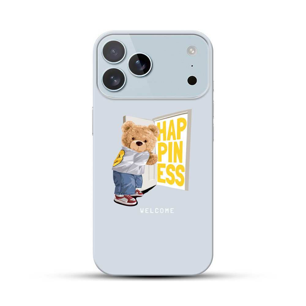 幸福への扉を開けるクマ iPhone 17 Pro Maxオリジナルハードケース