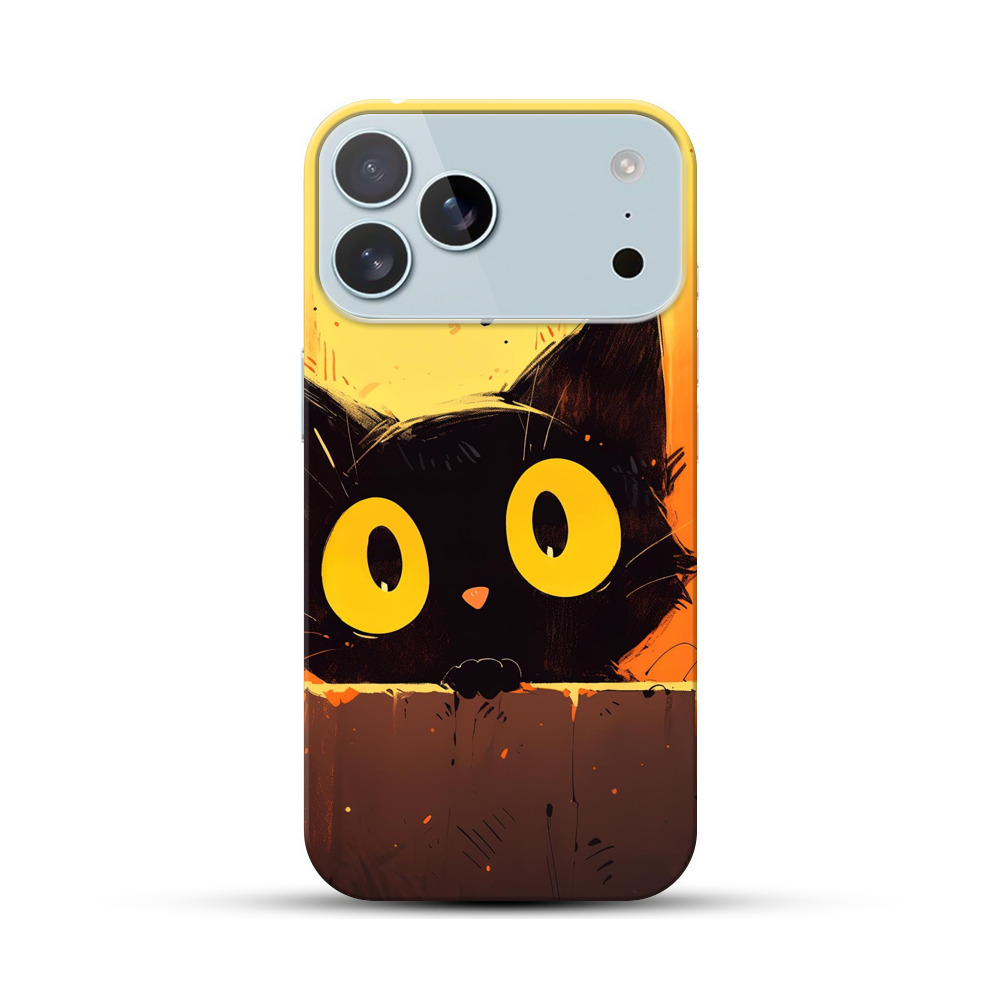 黒猫のイラスト iPhone 17 Pro Maxオリジナルハードケース