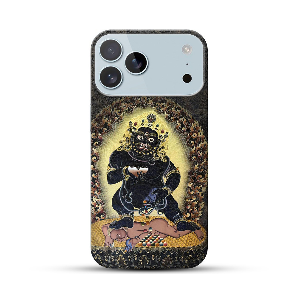 黒い仏像の守護神 iPhone 17 Pro Maxオリジナルハードケース