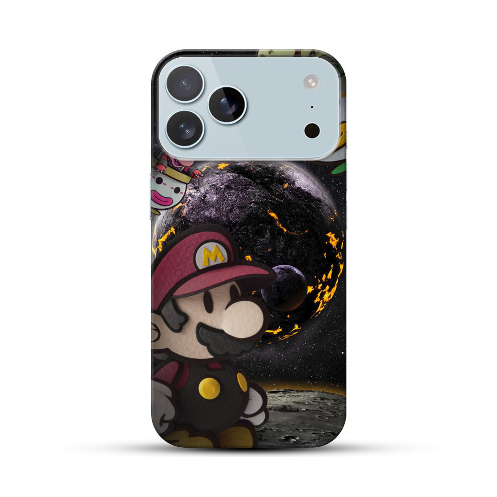 マリオと宇宙背景 iPhone 17 Pro Maxオリジナルハードケース