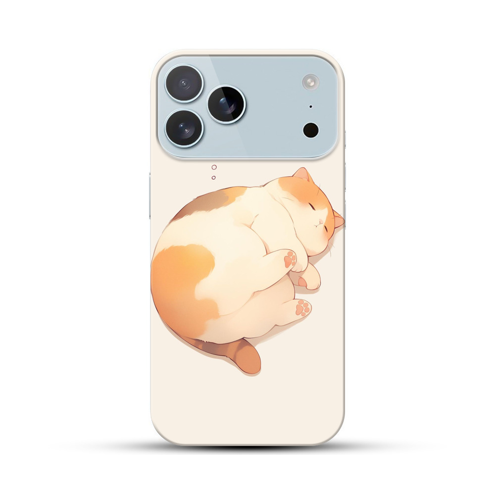 丸くなって眠る猫 iPhone 17 Pro Maxオリジナルハードケース