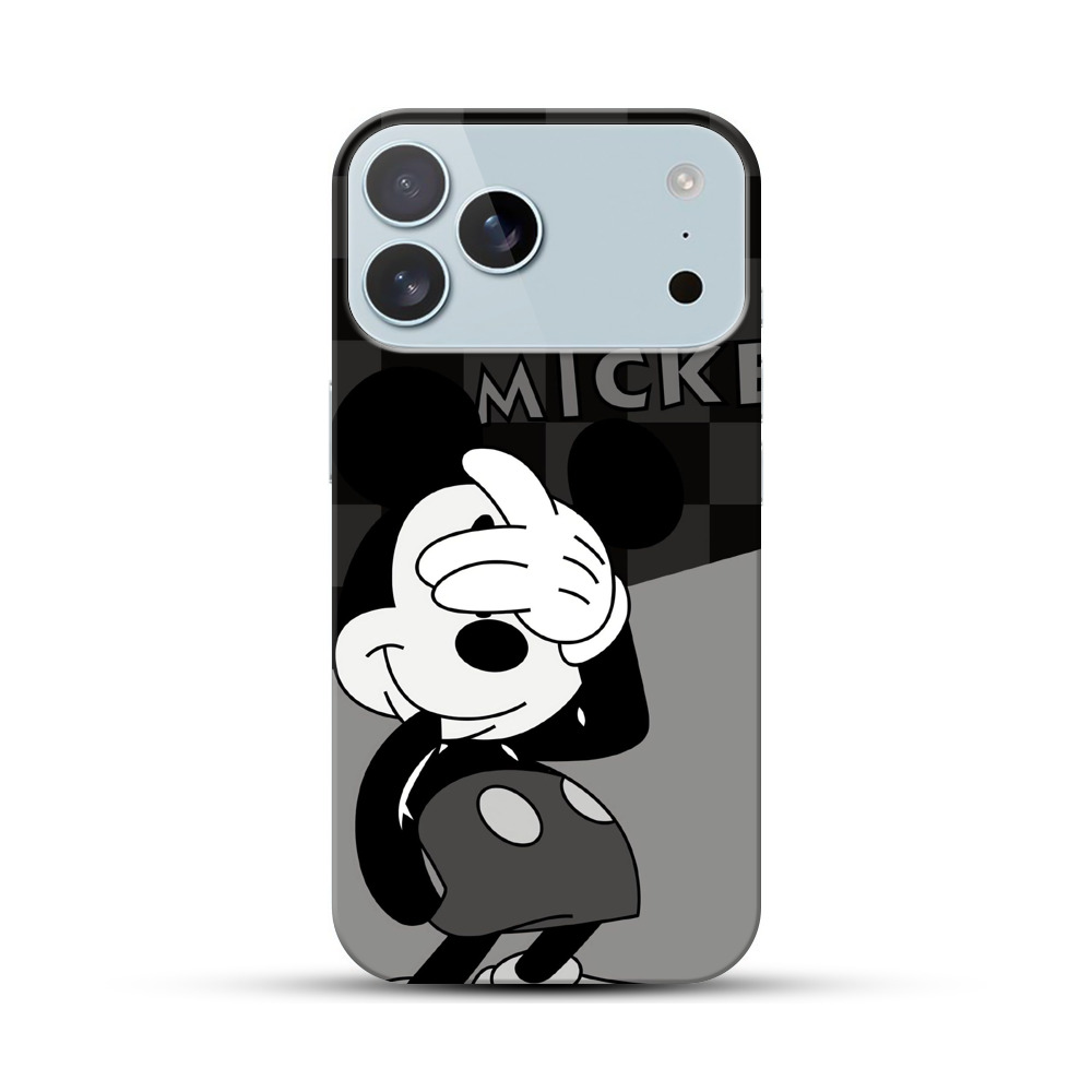 ミッキーモノクロイラスト iPhone 17 Pro Maxオリジナルハードケース