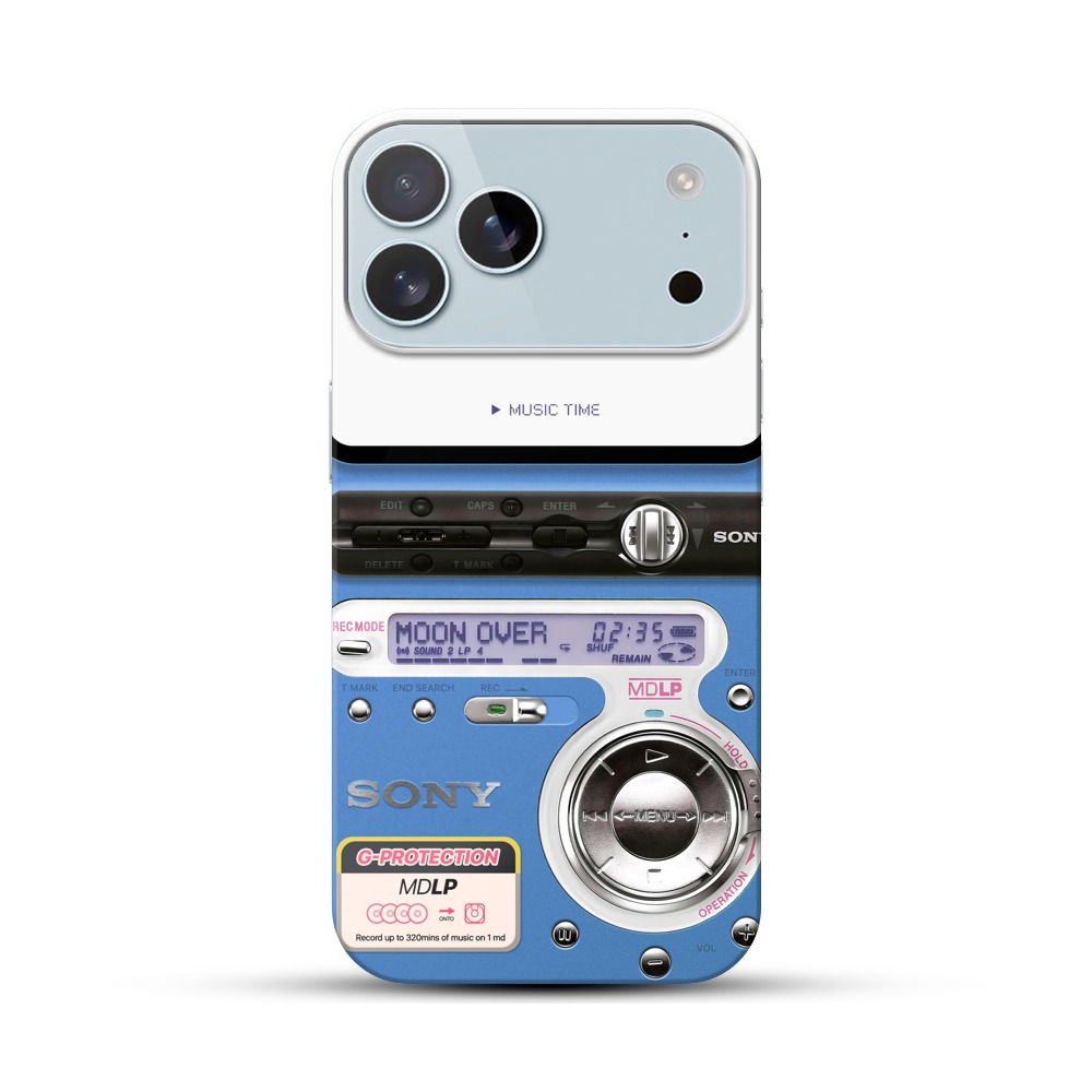 ソニー ミニディスク表示 iPhone 17 Pro Maxオリジナルハードケース