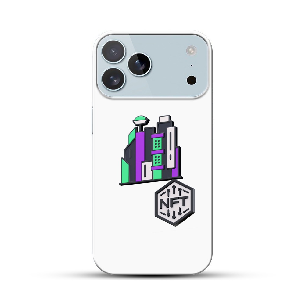 未来的な都市のイラスト iPhone 17 Pro Maxオリジナルハードケース