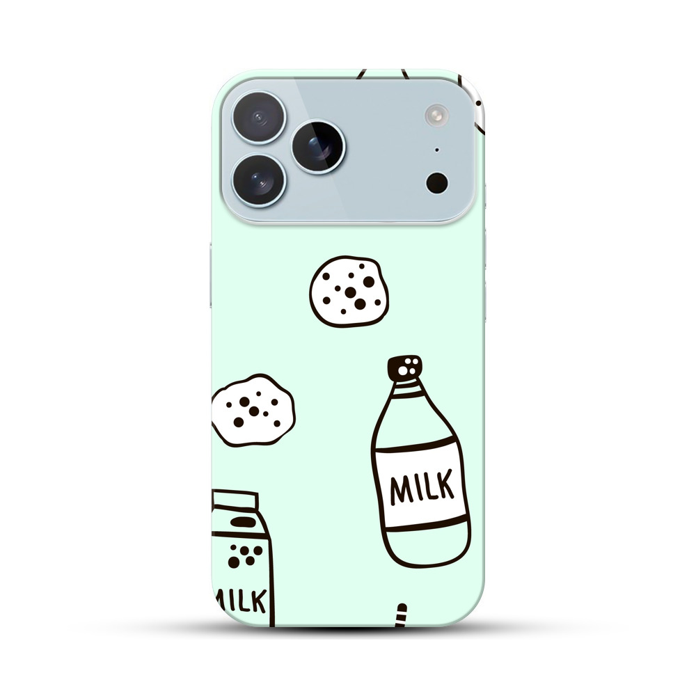 ミルクとクッキーのパターン iPhone 17 Pro Maxオリジナルハードケース