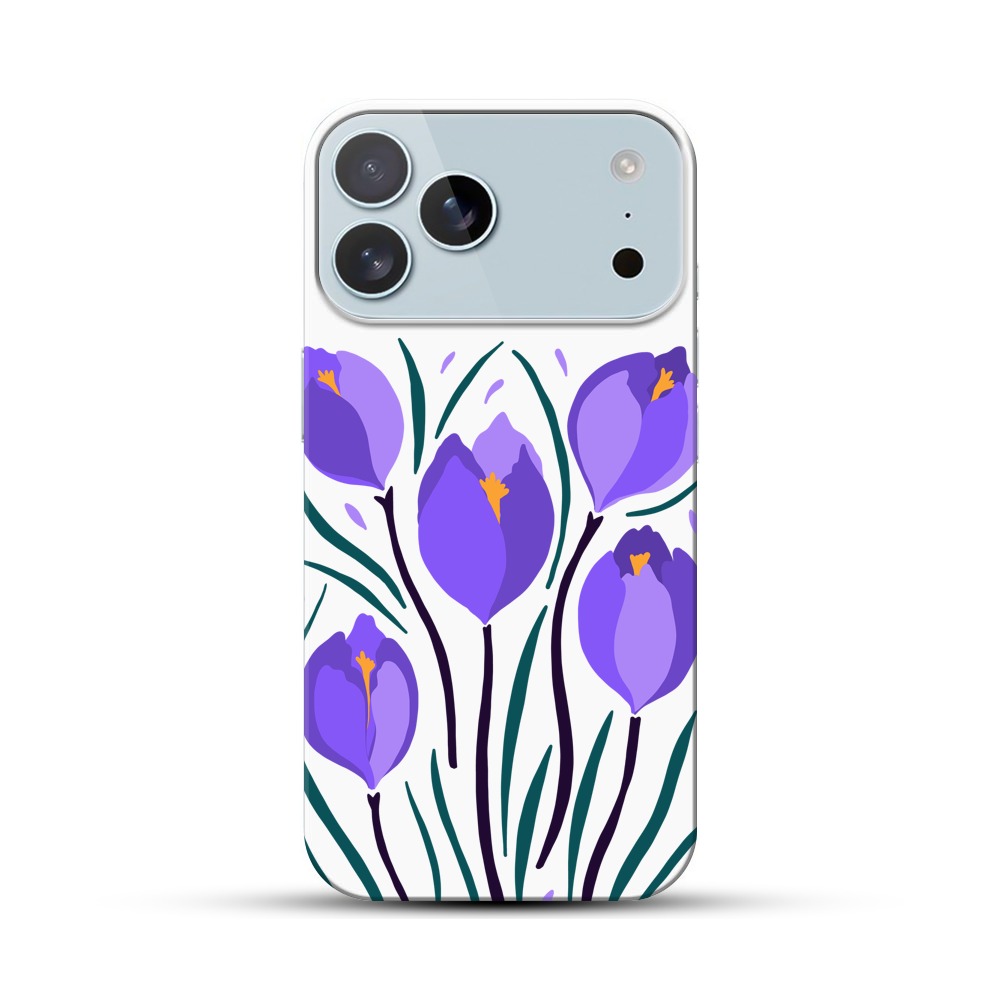 紫色の花 iPhone 17 Pro Maxオリジナルハードケース