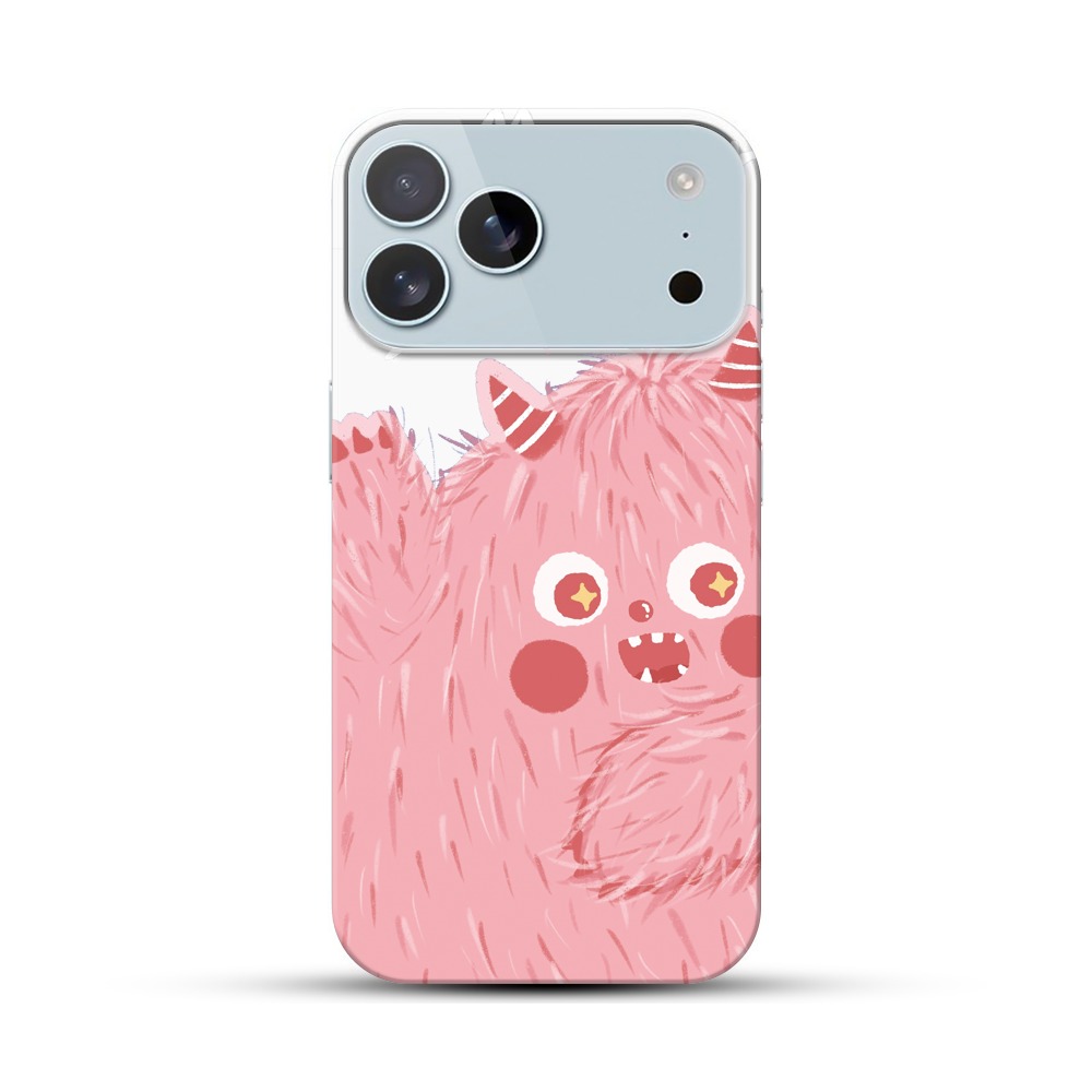 ピンクのかわいいモンスター iPhone 17 Pro Maxオリジナルハードケース