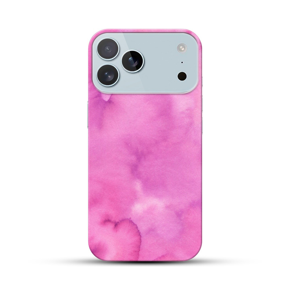 ピンクの水彩グラデーション iPhone 17 Pro Maxオリジナルハードケース