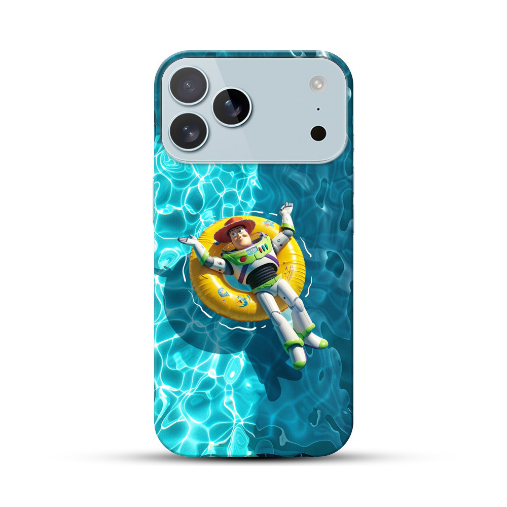 浮き輪の宇宙飛行士フィギュア iPhone 17 Pro Maxオリジナルハードケース