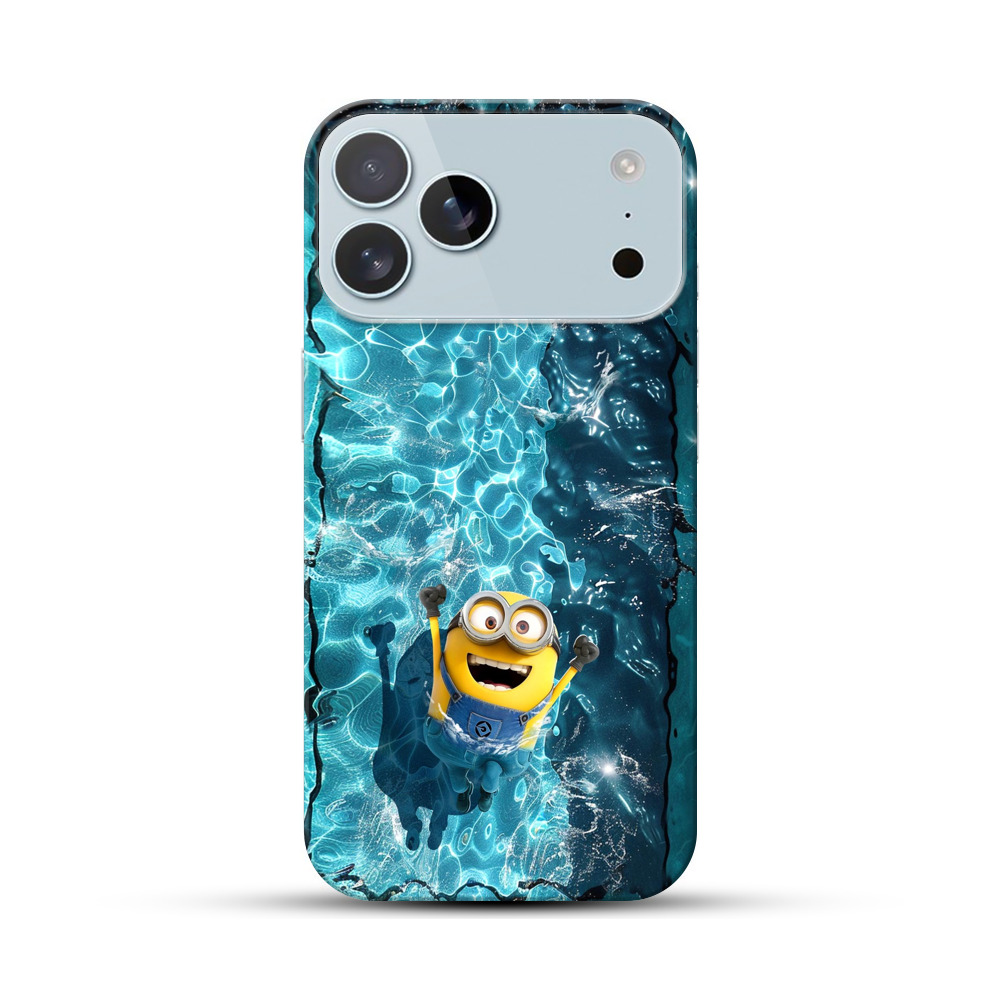 プールの水面とミニオン iPhone 17 Pro Maxオリジナルハードケース