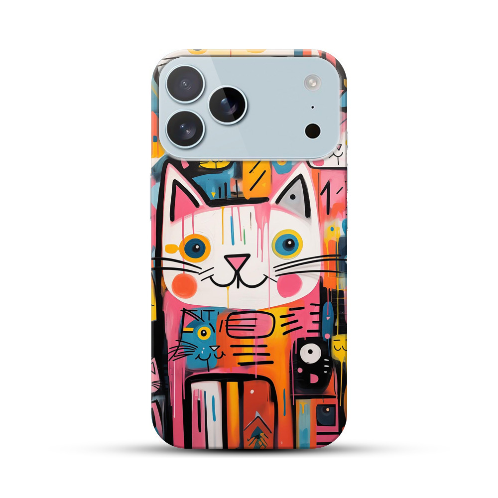 ポップアートの猫 iPhone 17 Pro Maxオリジナルハードケース