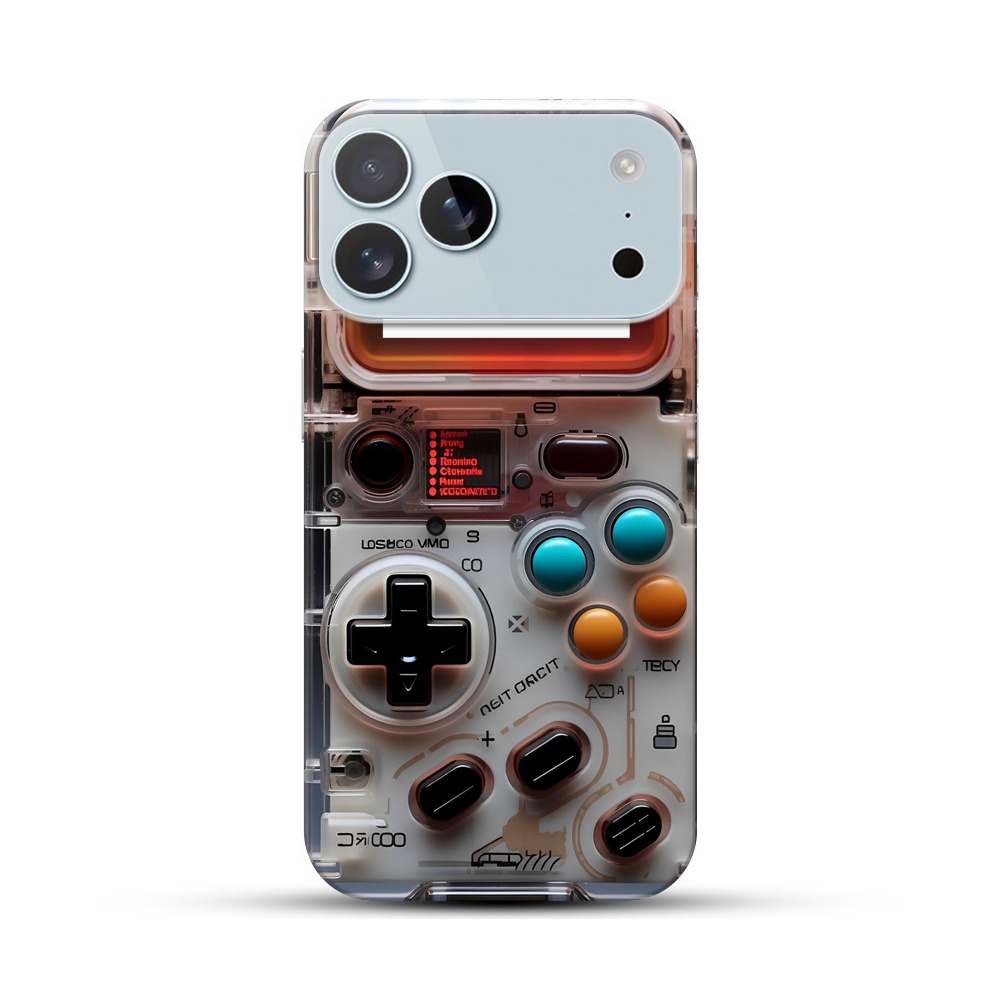 透明レトロゲームコントローラー iPhone 17 Pro Maxオリジナルハードケース
