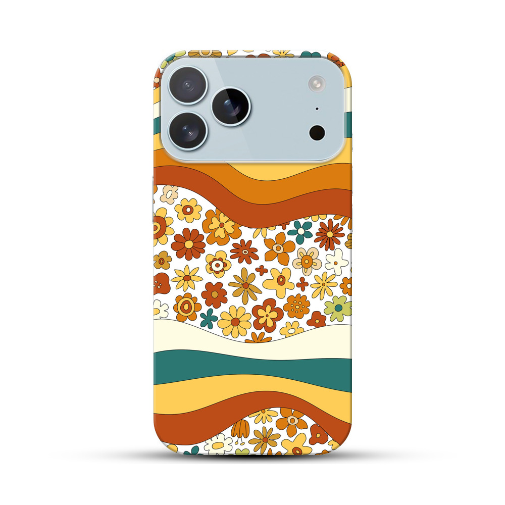 レトロなフローラルパターン iPhone 17 Pro Maxオリジナルハードケース