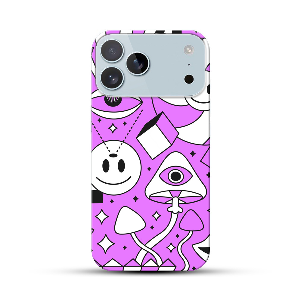 サイケデリックなパターン iPhone 17 Pro Maxオリジナルハードケース