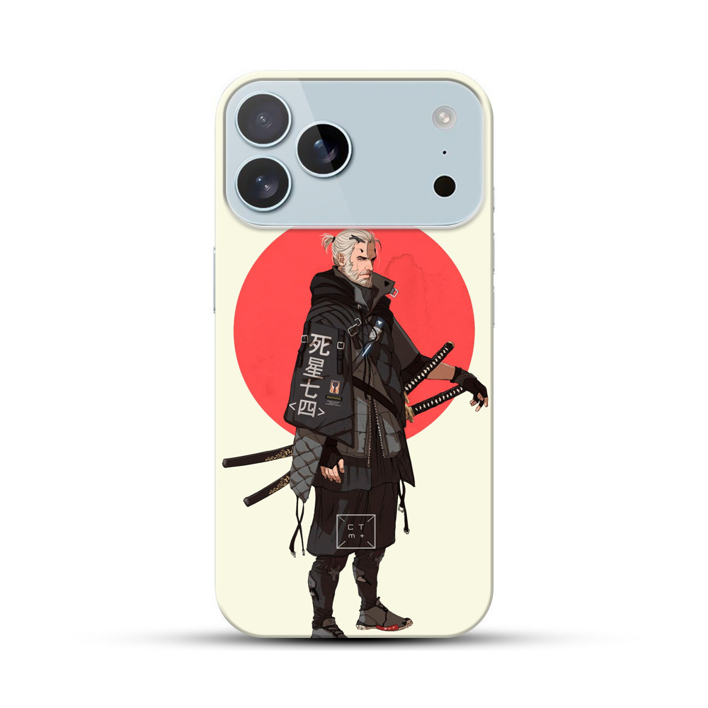 サムライ風現代武装男 iPhone 17 Pro Maxオリジナルハードケース