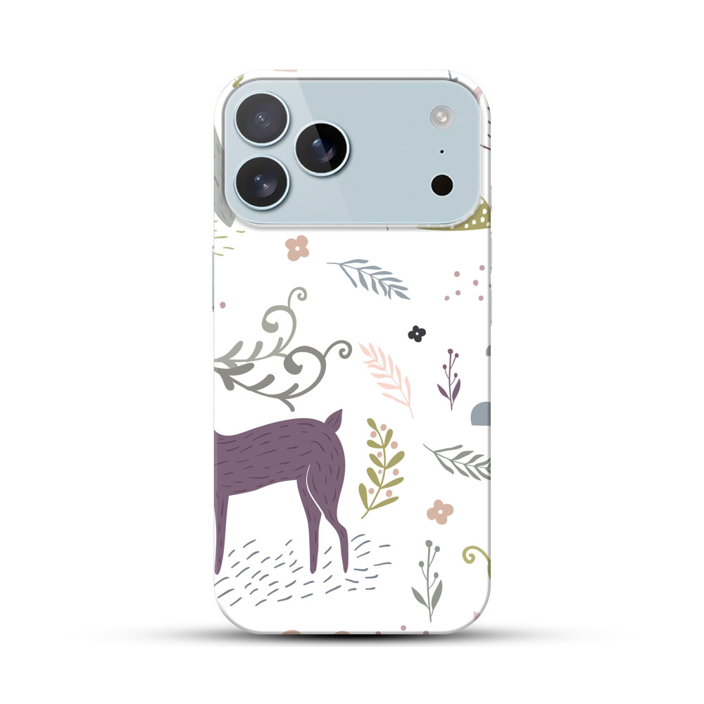 シンプルな鹿のパターン iPhone 17 Pro Maxオリジナルハードケース