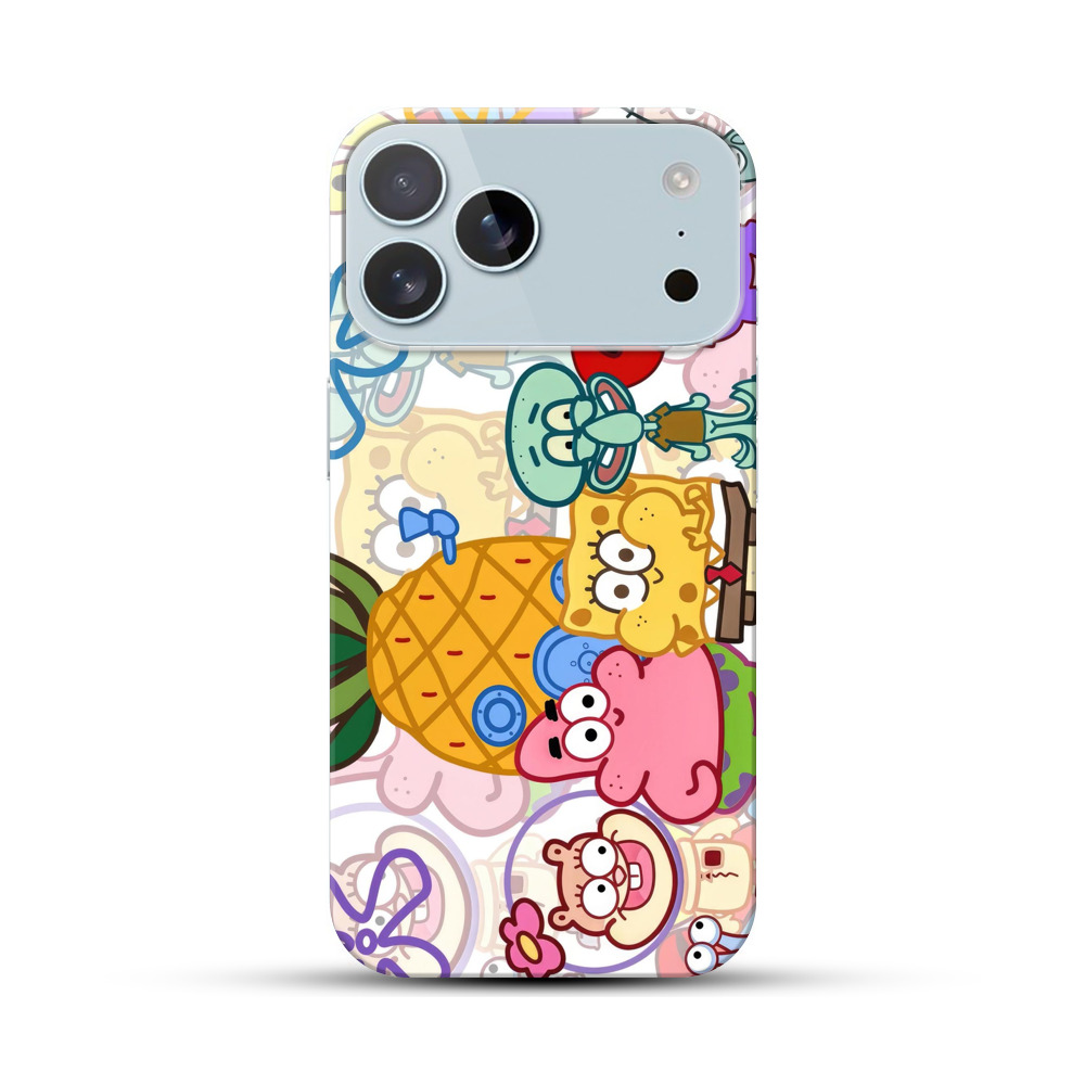 スポンジボブキャラ集合 iPhone 17 Pro Maxオリジナルハードケース