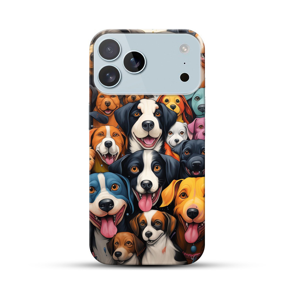たくさん犬たち集合 iPhone 17 Pro Maxオリジナルハードケース