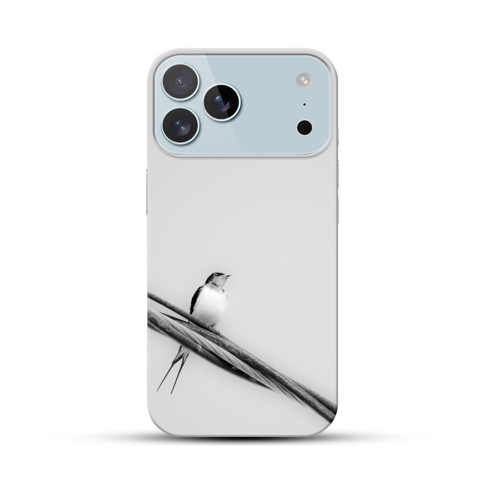 モノクロ鳥の静寂 iPhone 17 Pro Maxオリジナルハードケース