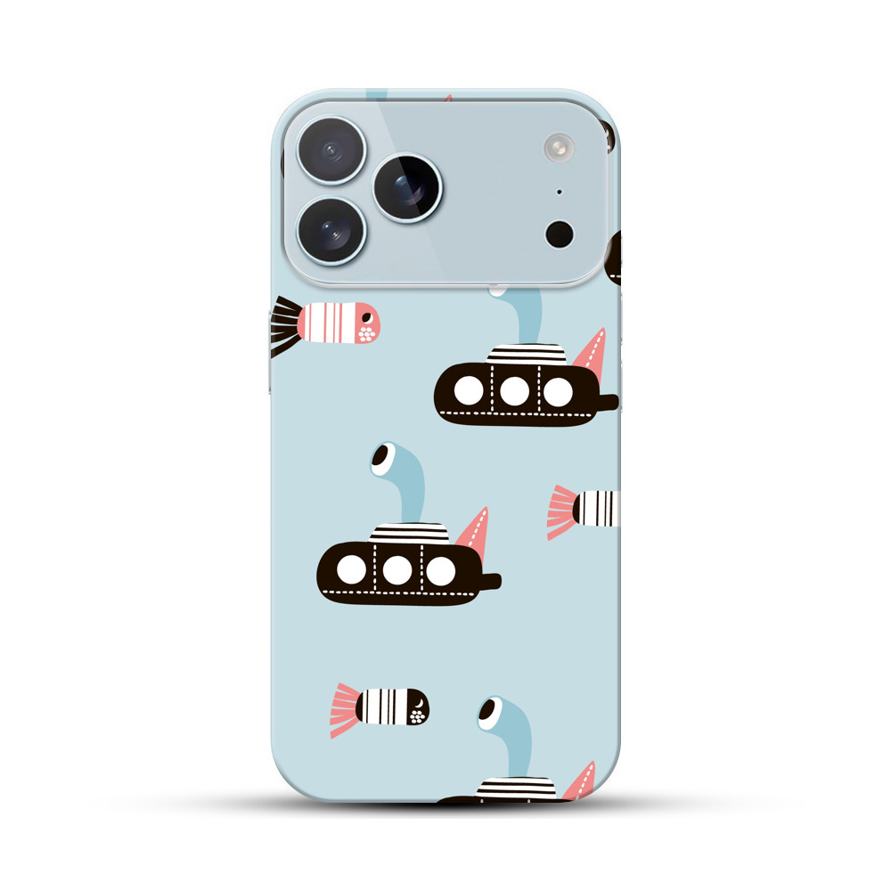 海の中の潜水艦と魚 iPhone 17 Pro Maxオリジナルハードケース