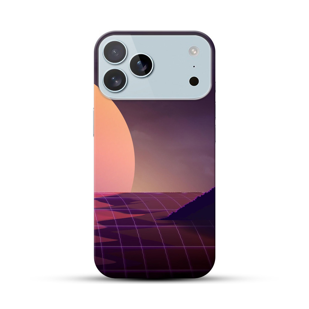 夕暮れ未来の海と太陽 iPhone 17 Pro Maxオリジナルハードケース