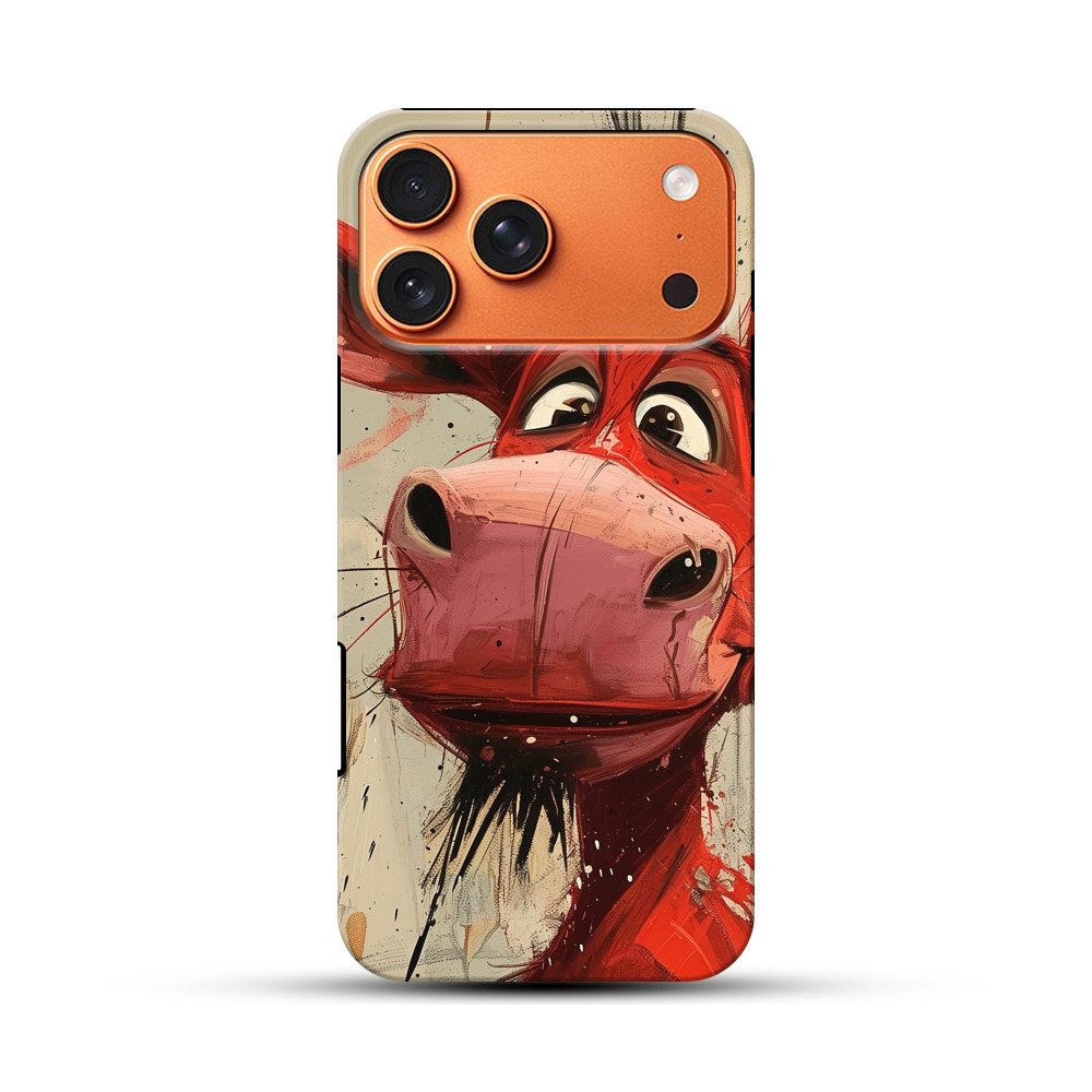 赤いロバのイラスト iPhone 17 Pro Maxオリジナル耐衝撃ケース