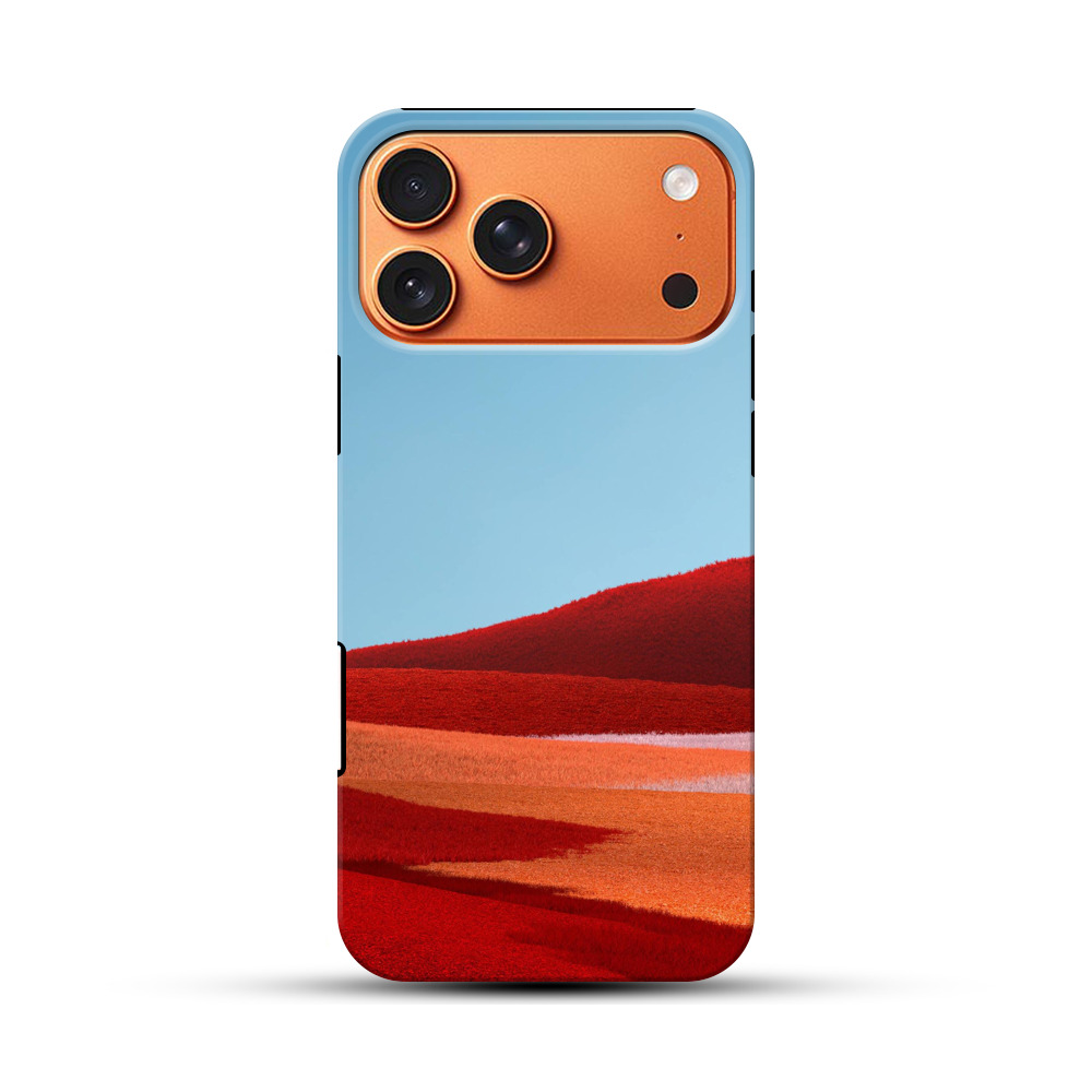 赤い丘と青空 iPhone 17 Pro Maxオリジナル耐衝撃ケース