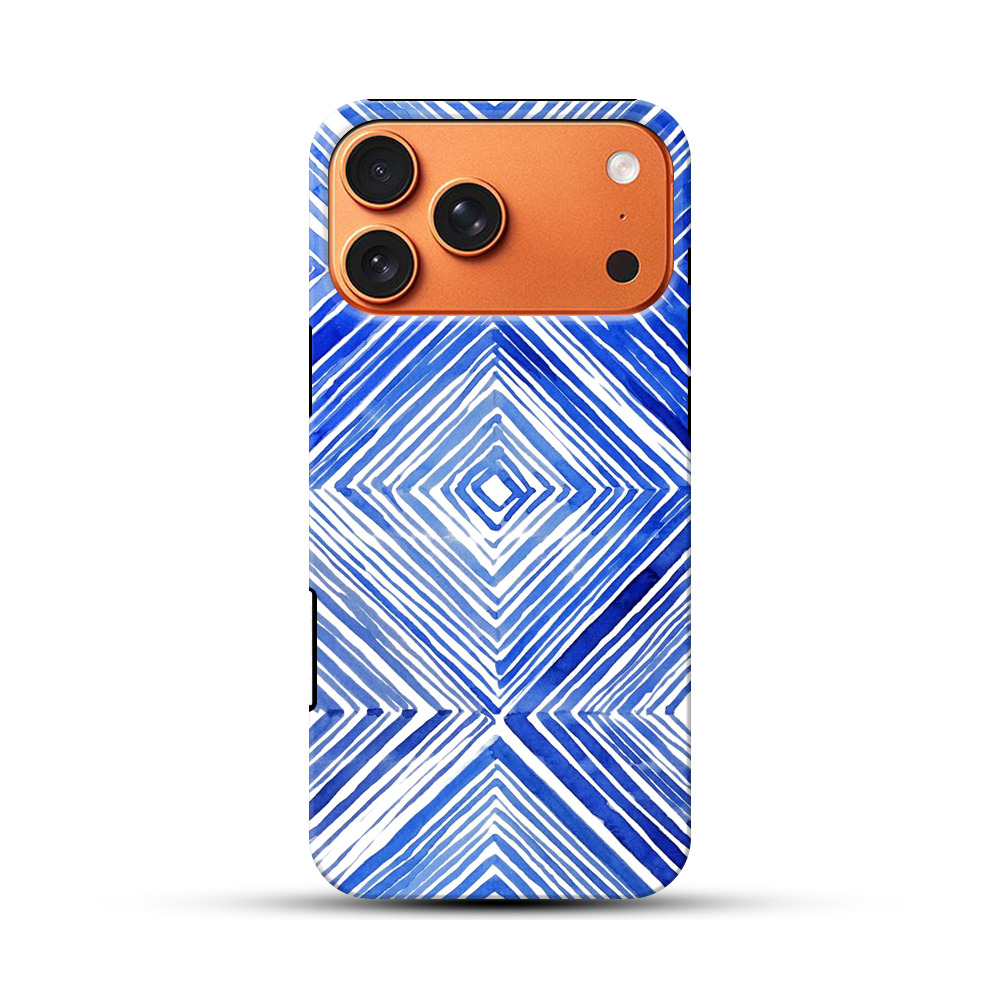 青の幾何学模様 rhombus-shibori 青の幾何学模様 rhombus-shibori