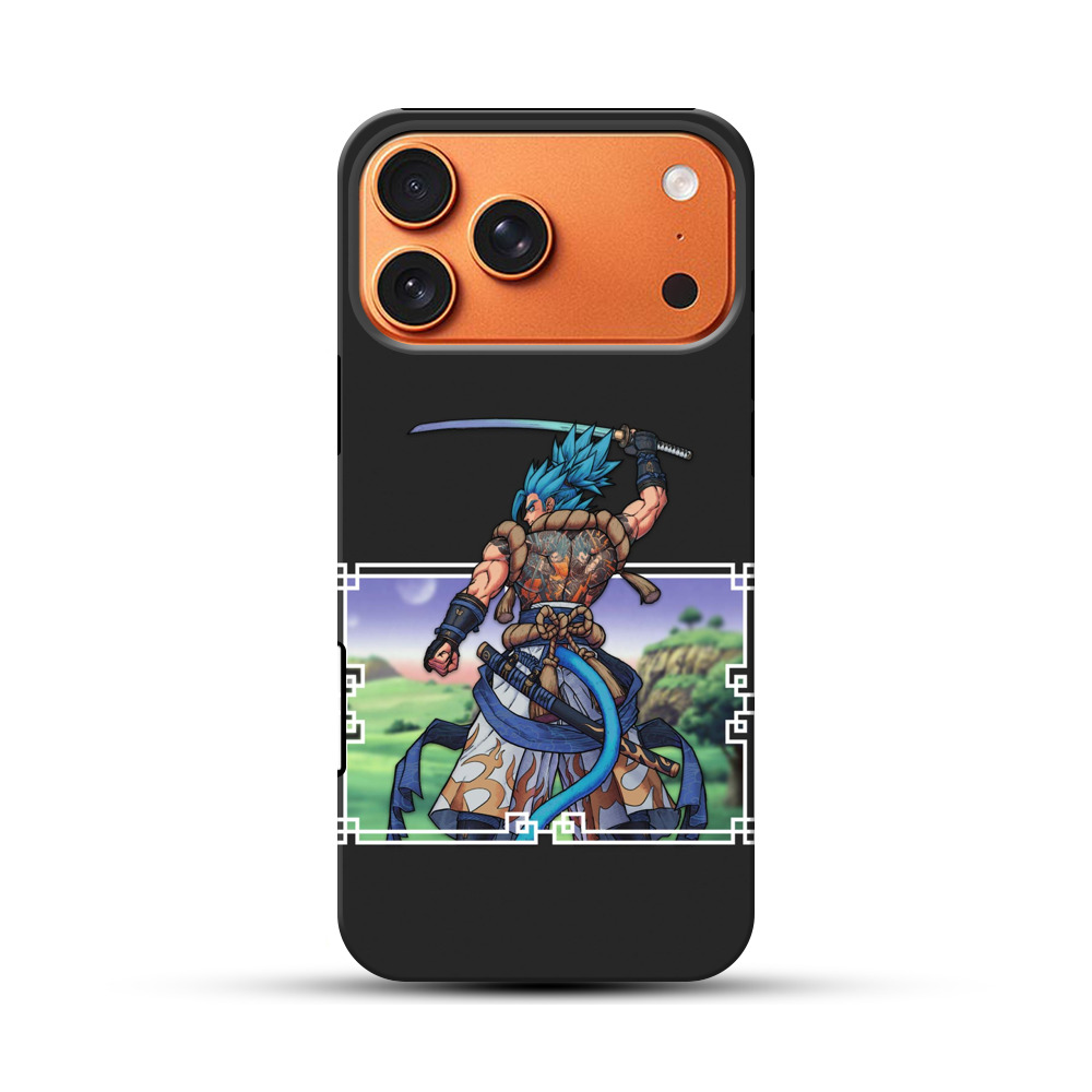 青髪戦士の背中美 iPhone 17 Pro Maxオリジナル耐衝撃ケース