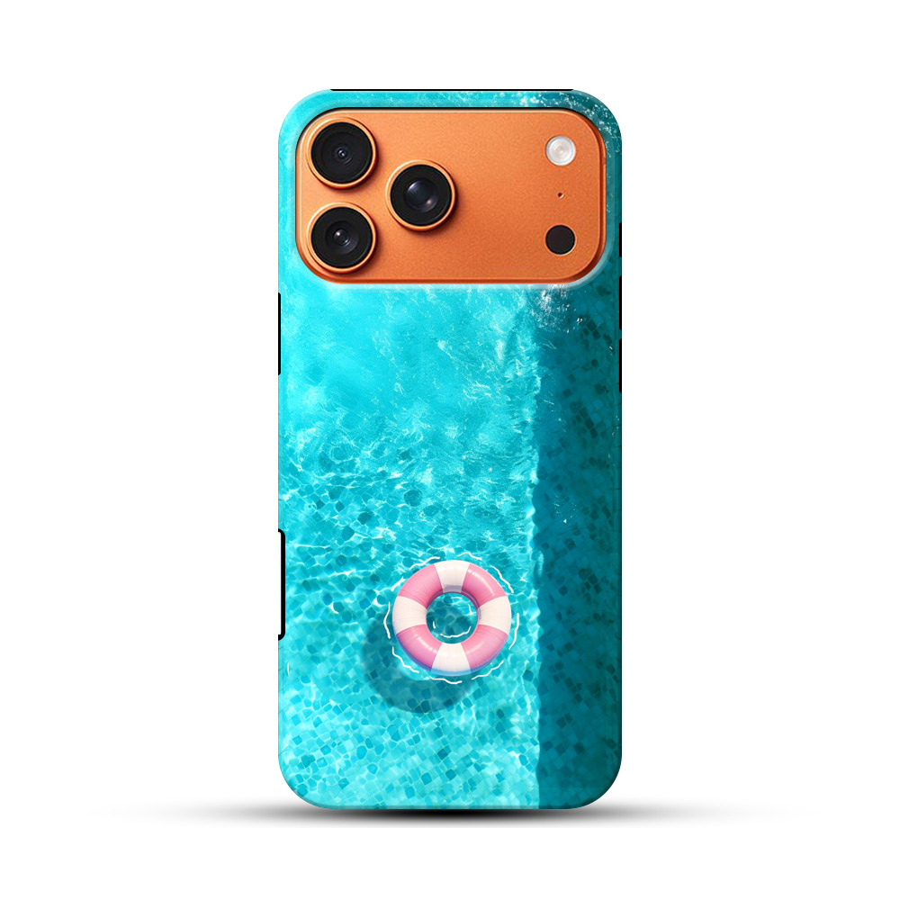 プールの青と浮き輪 iPhone 17 Pro Maxオリジナル耐衝撃ケース