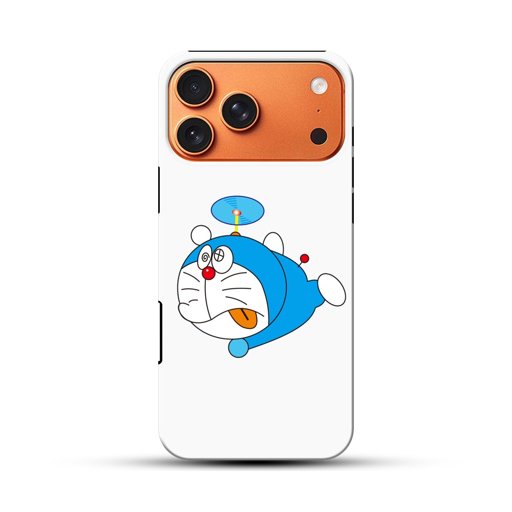 飛ぶ青ロボット iPhone 17 Pro Maxオリジナル耐衝撃ケース