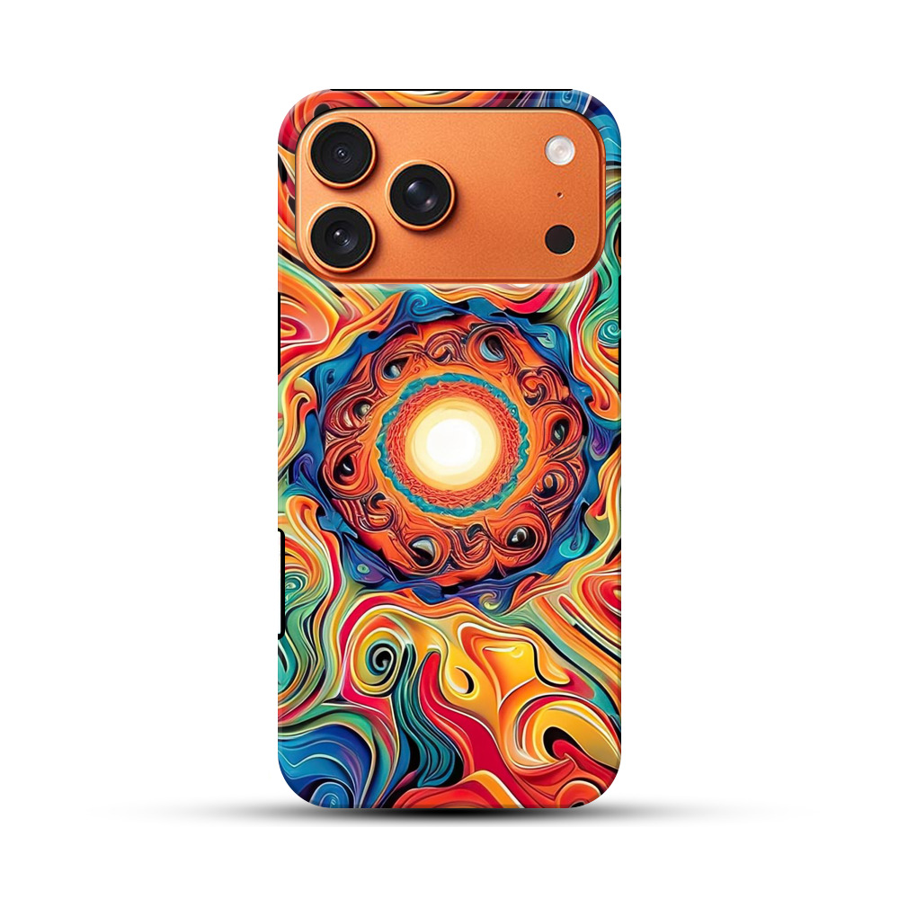 鮮やかな渦巻き模様 iPhone 17 Pro Maxオリジナル耐衝撃ケース