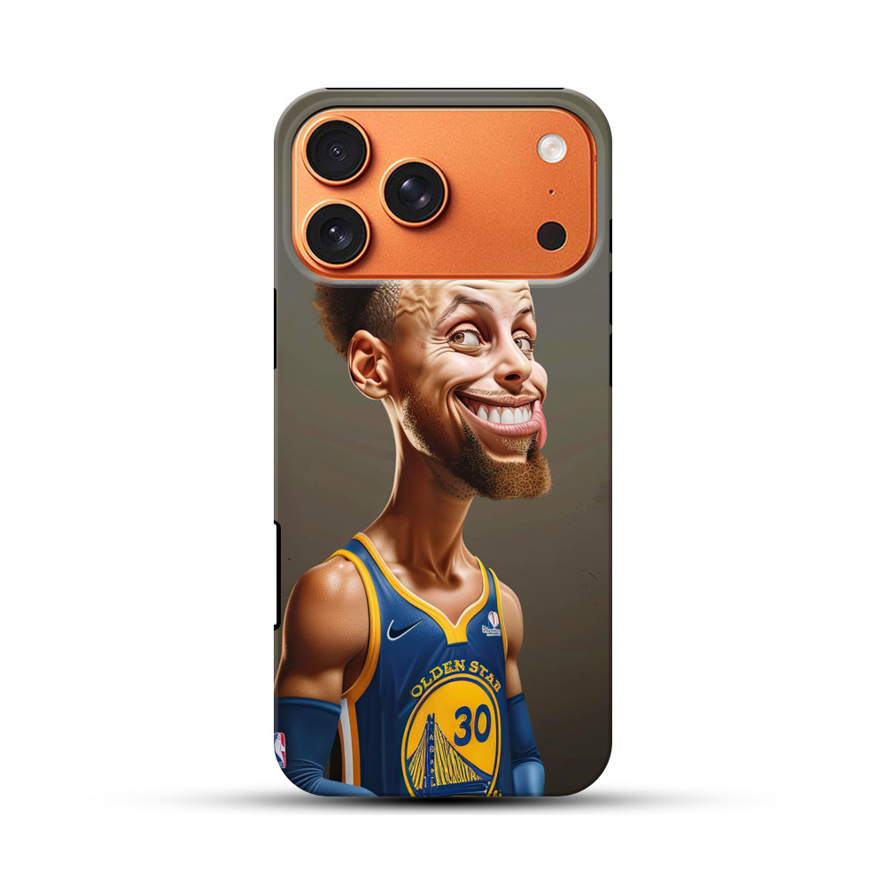 バスケットボール選手の似顔絵 iPhone 17 Pro Maxオリジナル耐衝撃ケース